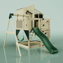 PolarPlay Kids Climbing Tower & Playhouse - Swing Balder Green
