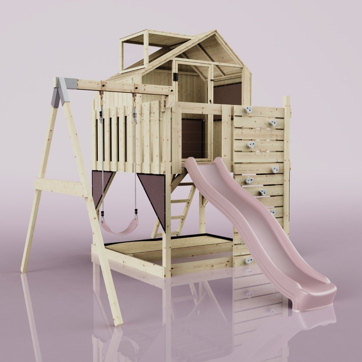 PolarPlay Kids Climbing Tower & Playhouse - Swing Brenna Rose