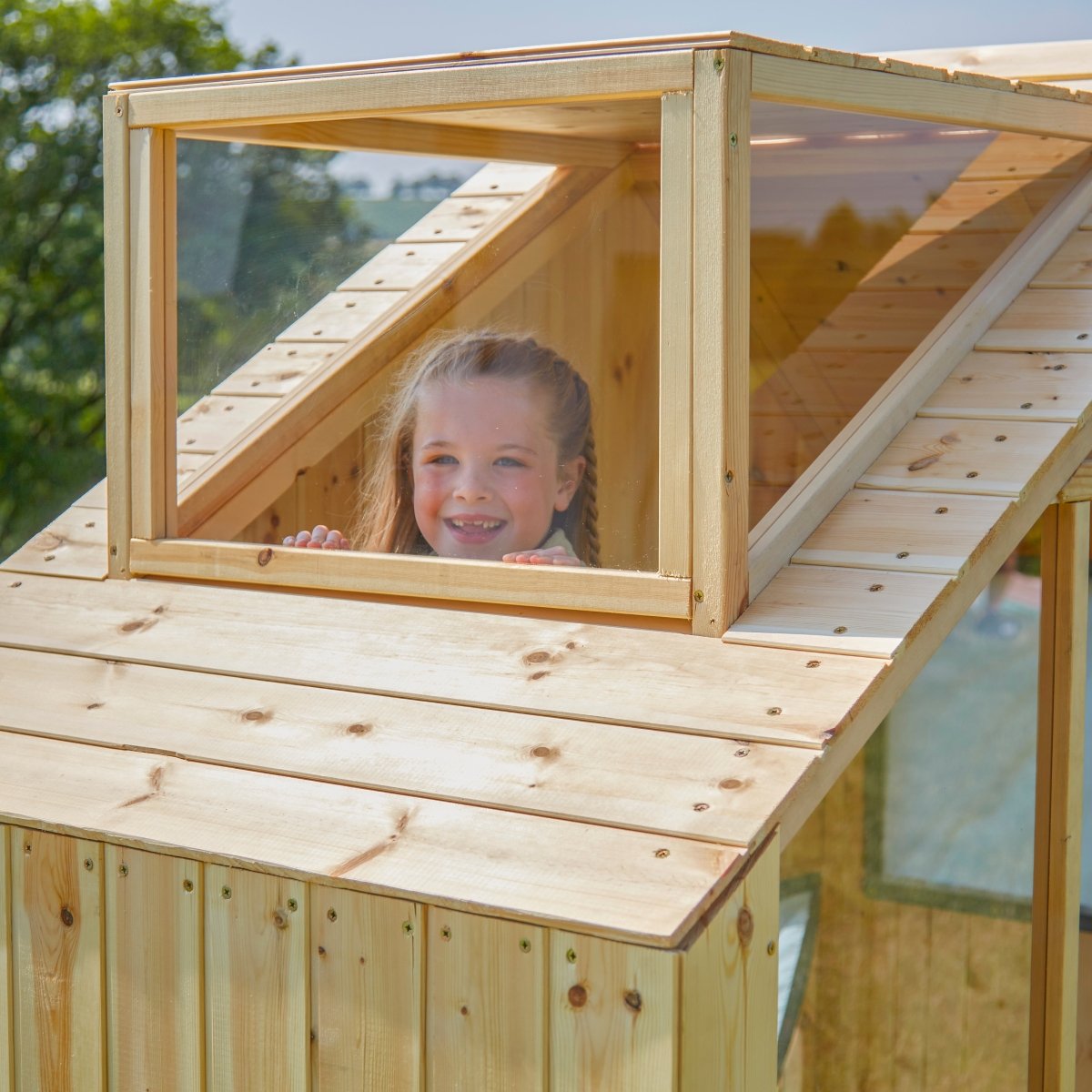 PolarPlay Kids Climbing Tower & Playhouse - Swing Brenna Sage