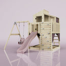 PolarPlay Kids Climbing Tower & Playhouse - Swing Dagma Rose