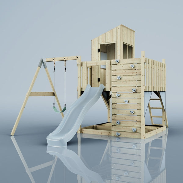 PolarPlay Kids Climbing Tower & Playhouse - Swing Destin Mist