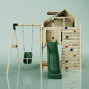 PolarPlay Kids Climbing Tower & Playhouse - Swing Eerika Green