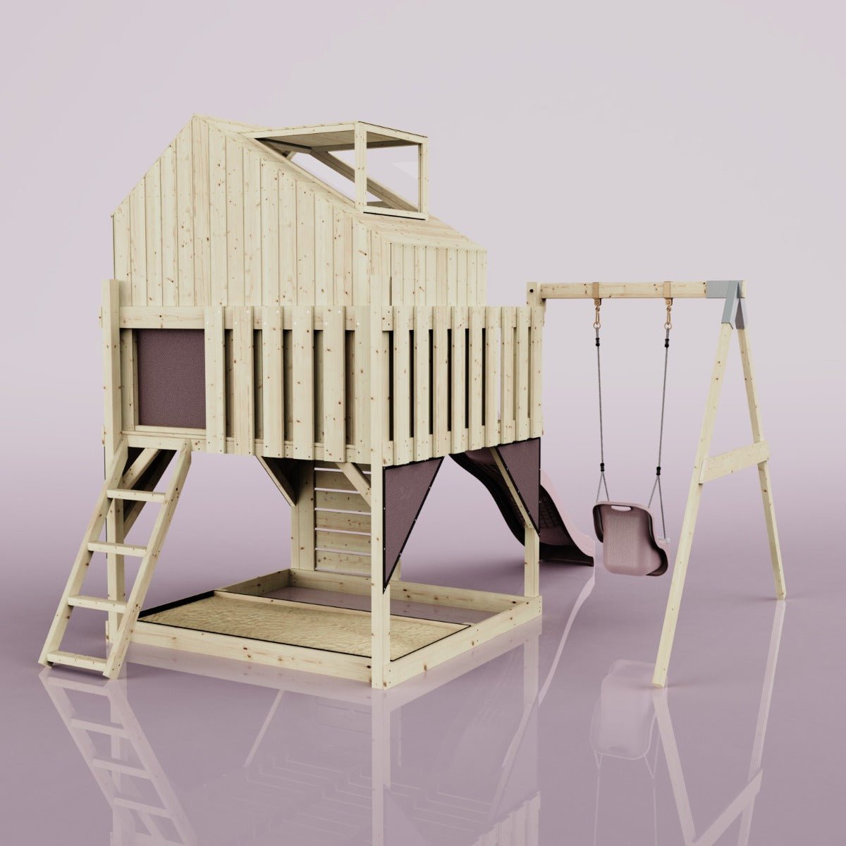 PolarPlay Kids Climbing Tower & Playhouse - Swing Eerika Rose