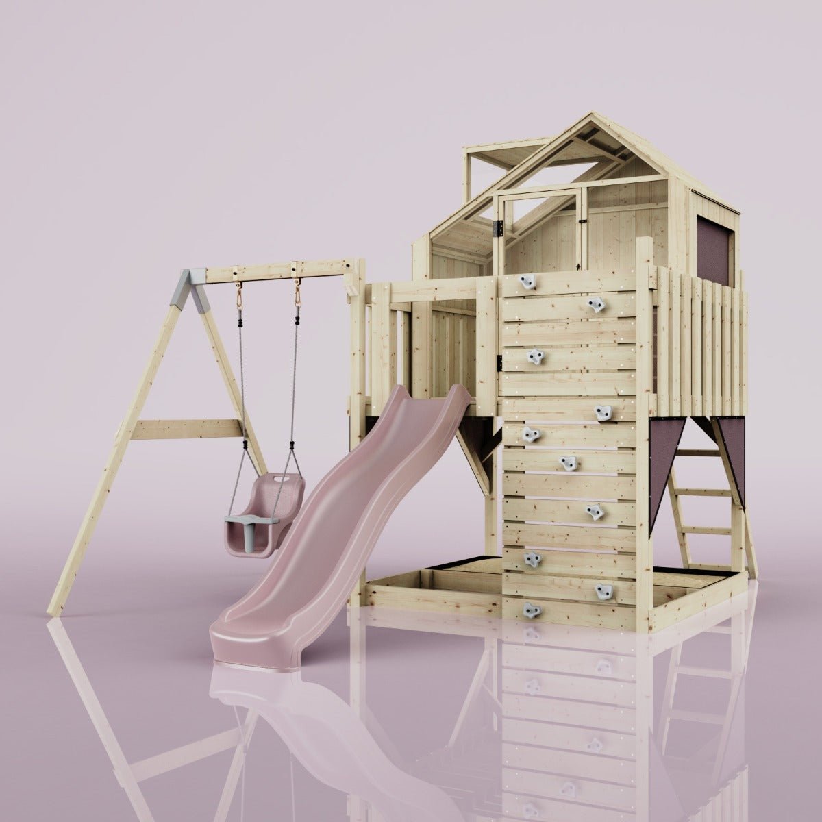 PolarPlay Kids Climbing Tower & Playhouse - Swing Eerika Rose