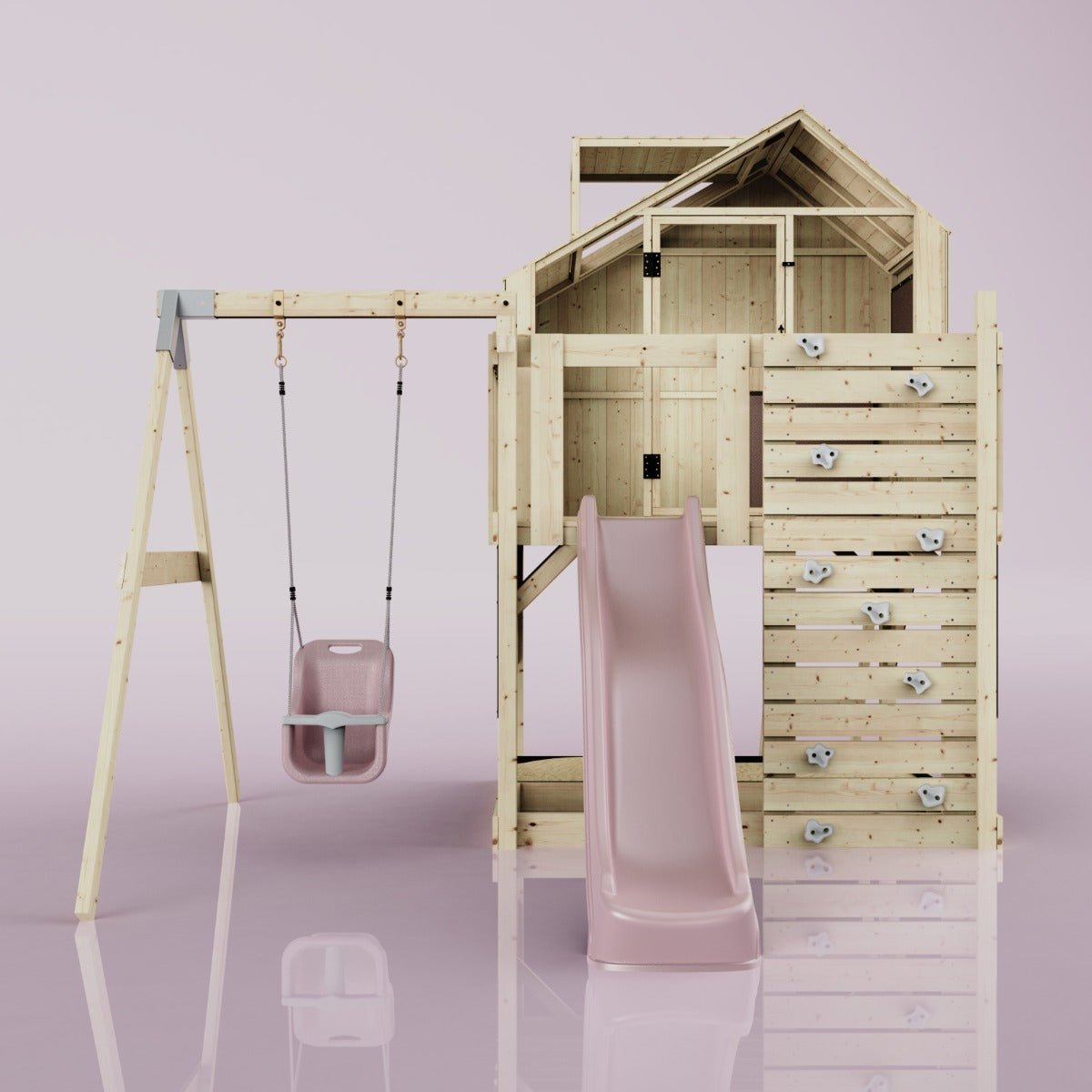 PolarPlay Kids Climbing Tower & Playhouse - Swing Eerika Rose