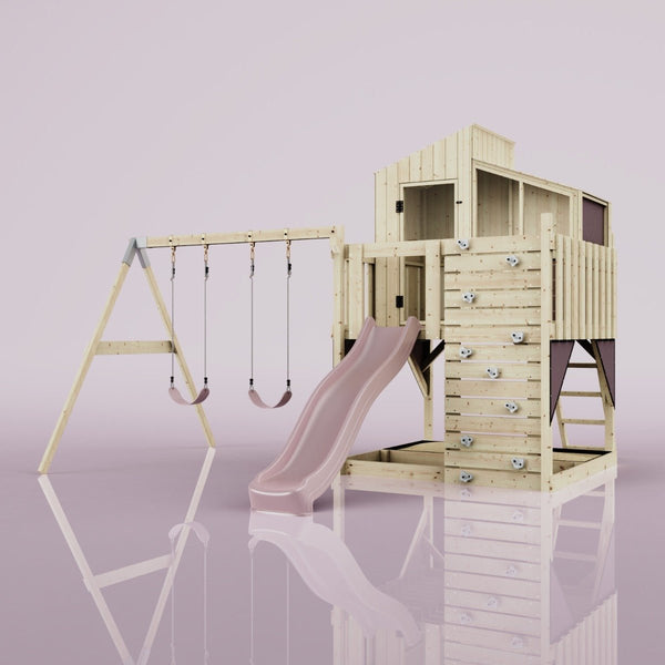 PolarPlay Kids Climbing Tower & Playhouse – Swing Geir Rose