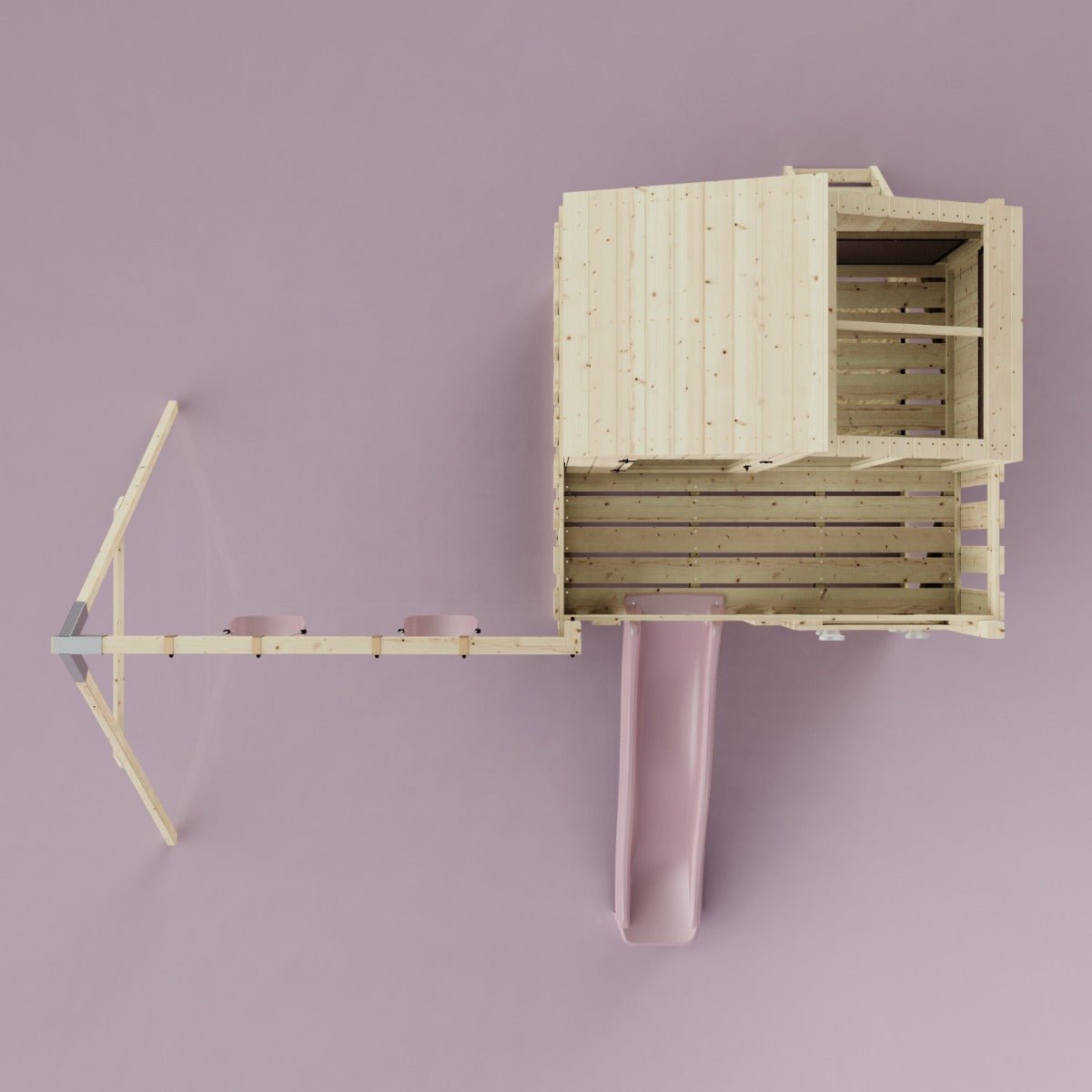 PolarPlay Kids Climbing Tower & Playhouse – Swing Geir Rose