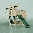 PolarPlay Kids Climbing Tower & Playhouse - Swing Helka Green