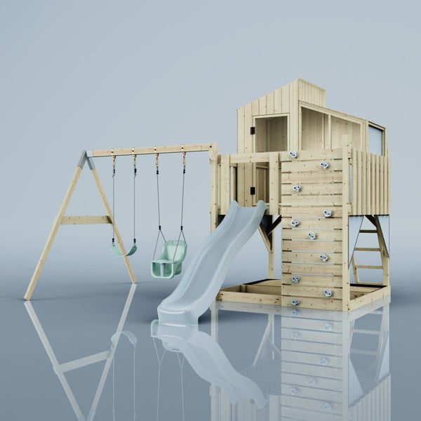 PolarPlay Kids Climbing Tower & Playhouse - Swing Jari Mist