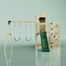 PolarPlay Kids Climbing Tower & Playhouse - Swing Kari Green