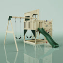 PolarPlay Kids Climbing Tower & Playhouse - Swing Kari Green