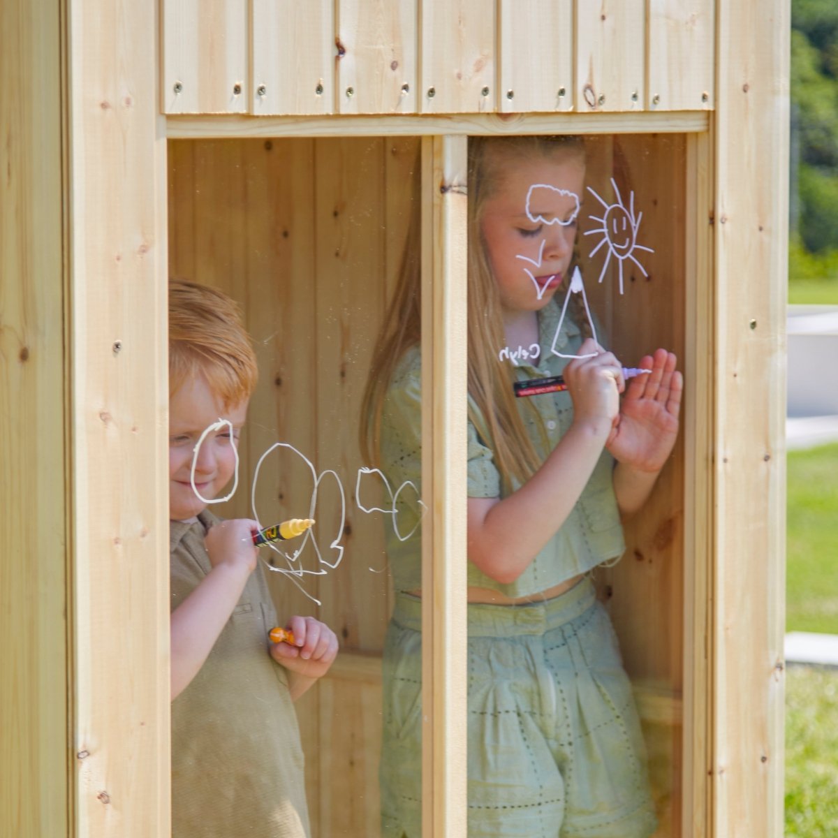 PolarPlay Kids Climbing Tower & Playhouse - Swing Kari Mist