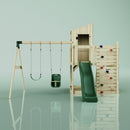 PolarPlay Kids Climbing Tower & Playhouse - Swing Olavo Green