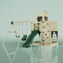 PolarPlay Kids Climbing Tower & Playhouse - Swing Olavo Green