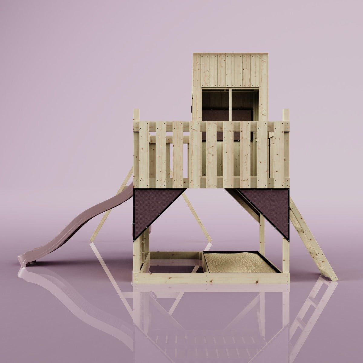 PolarPlay Kids Climbing Tower & Playhouse - Swing Olavo Rose