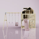 PolarPlay Kids Climbing Tower & Playhouse - Swing Saga Rose