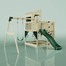 PolarPlay Kids Climbing Tower & Playhouse - Swing Solveig Green