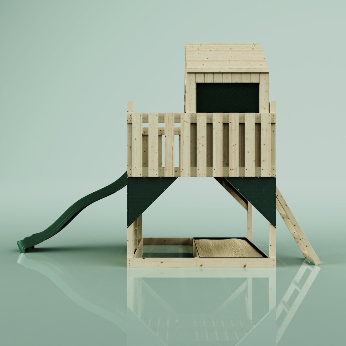 PolarPlay Kids Scandinavian Style Climbing Platform & Playhouse - Astrid