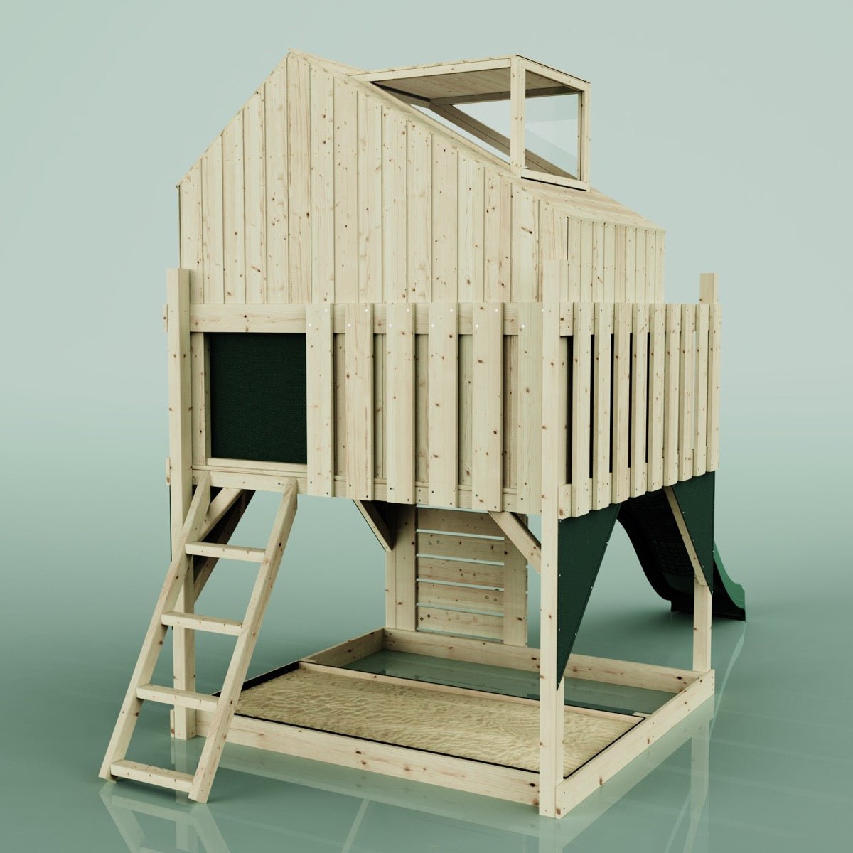 PolarPlay Kids Scandinavian Style Climbing Platform & Playhouse - Astrid