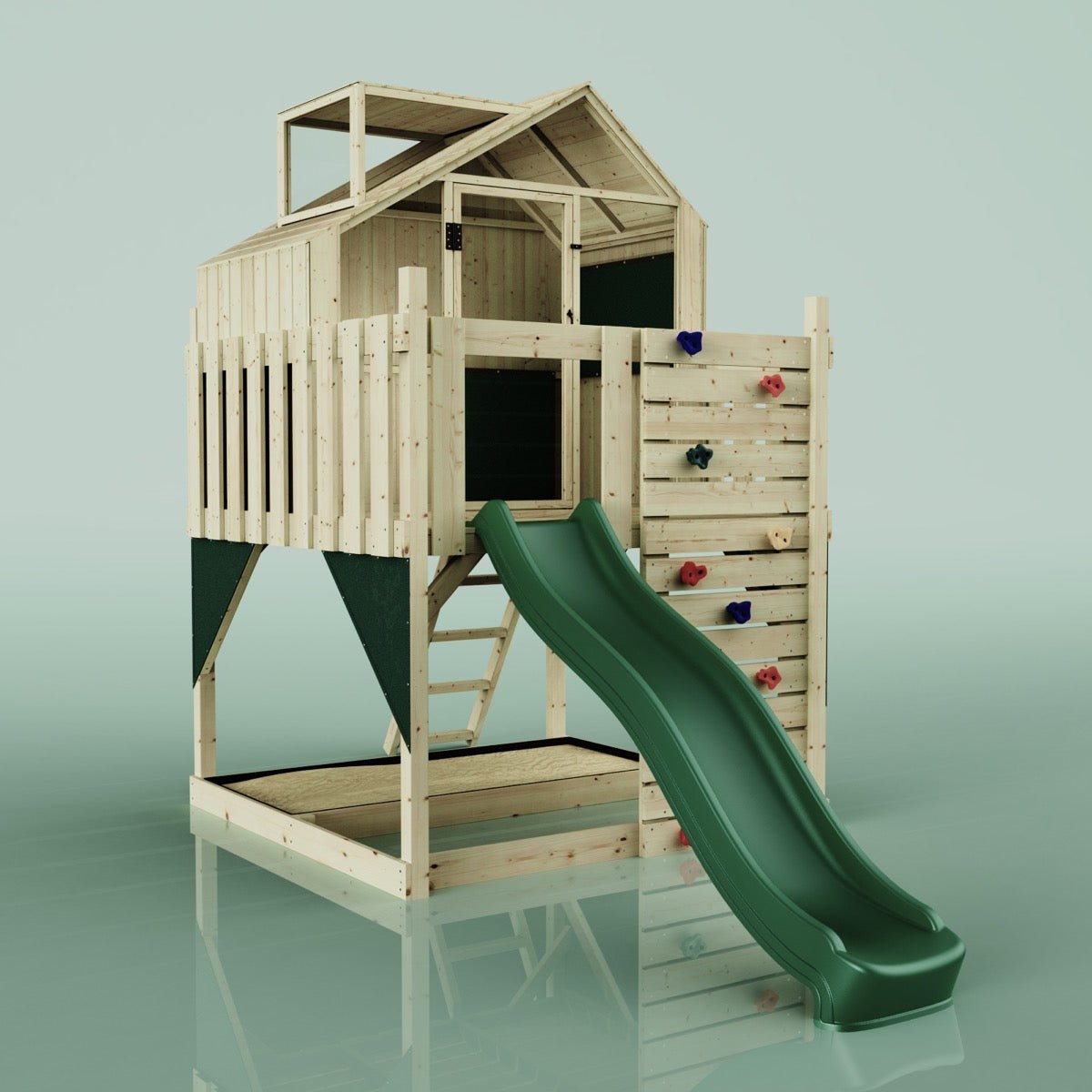 PolarPlay Kids Scandinavian Style Climbing Platform & Playhouse - Astrid