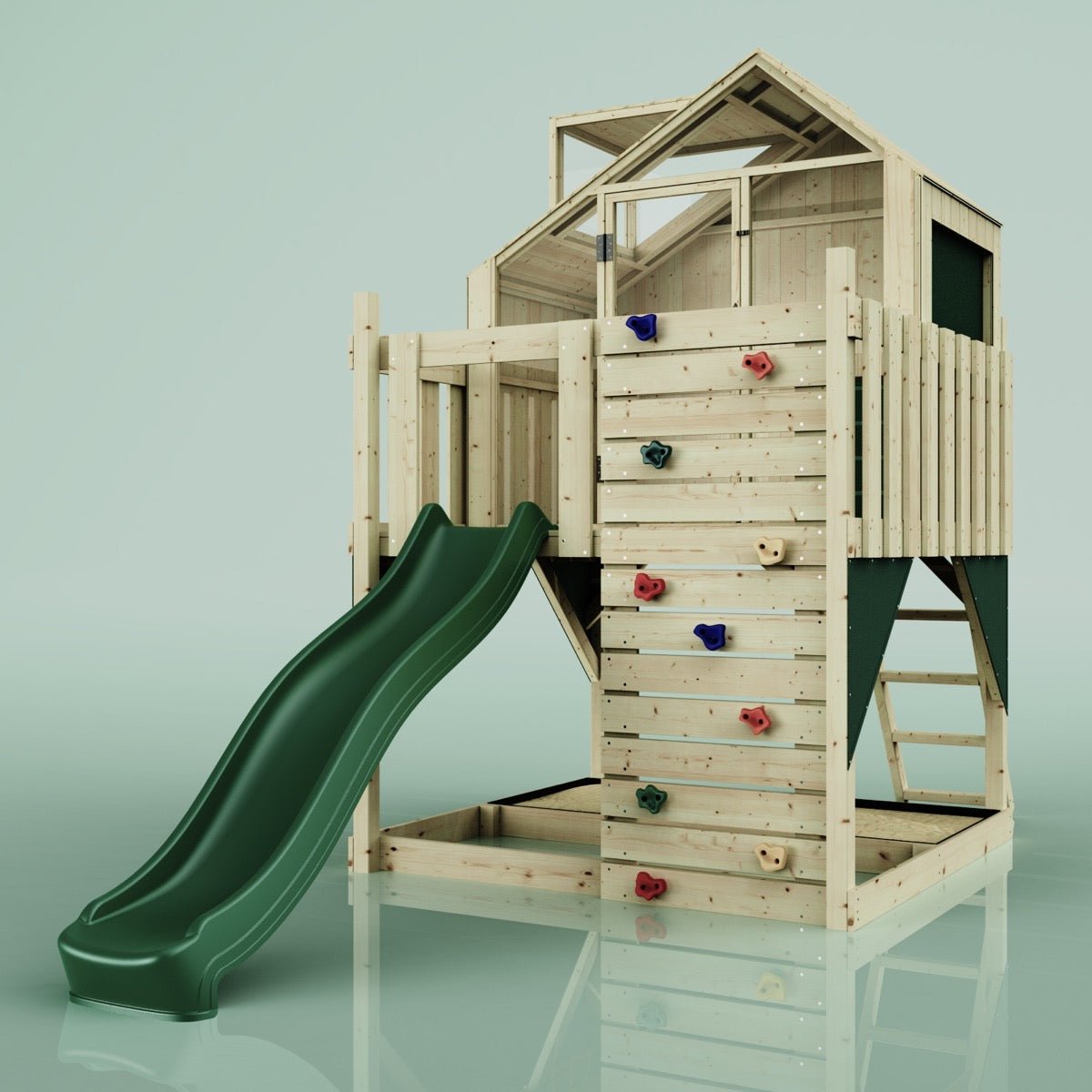 PolarPlay Kids Scandinavian Style Climbing Platform & Playhouse - Astrid