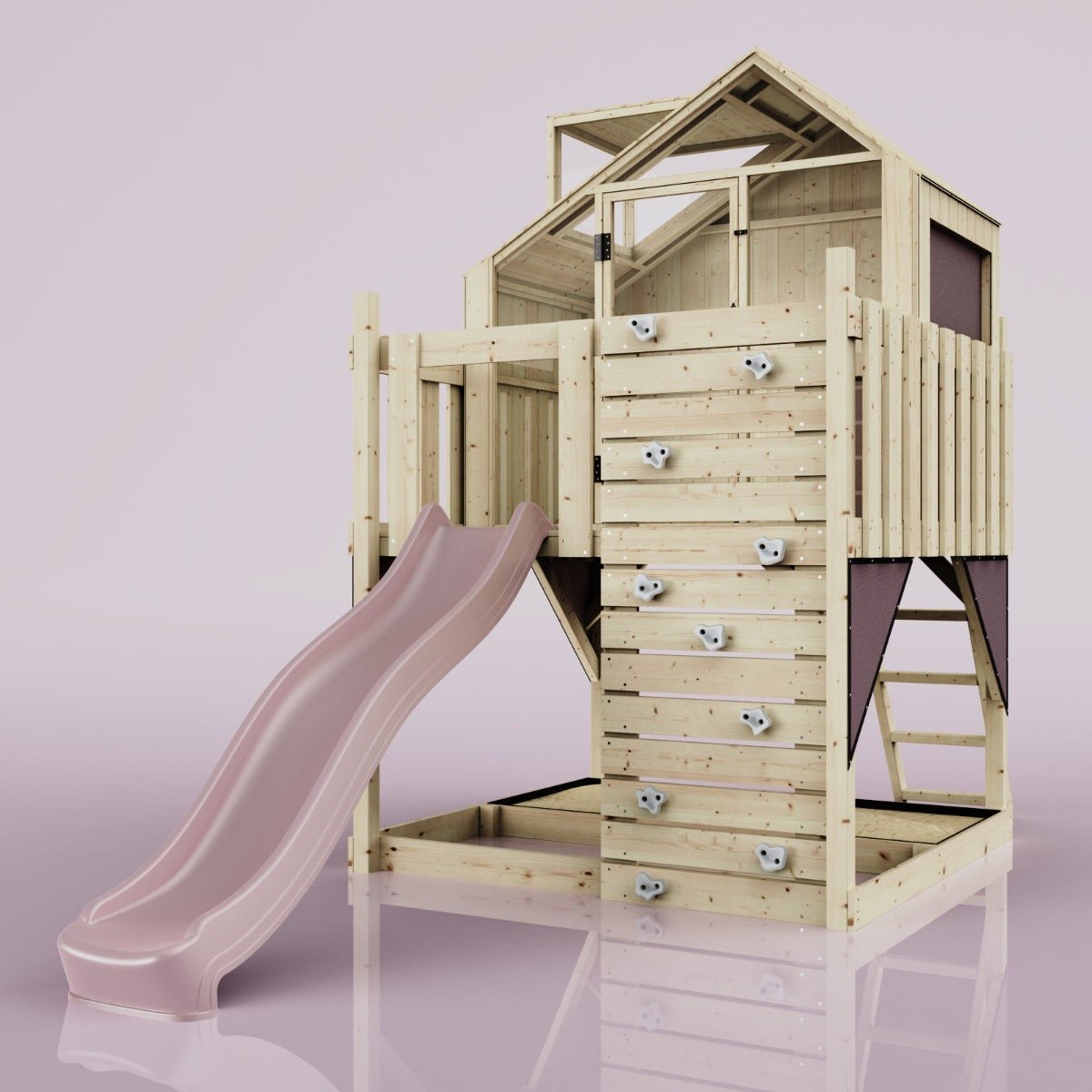 PolarPlay Kids Scandinavian Style Climbing Platform & Playhouse - Astrid Rose