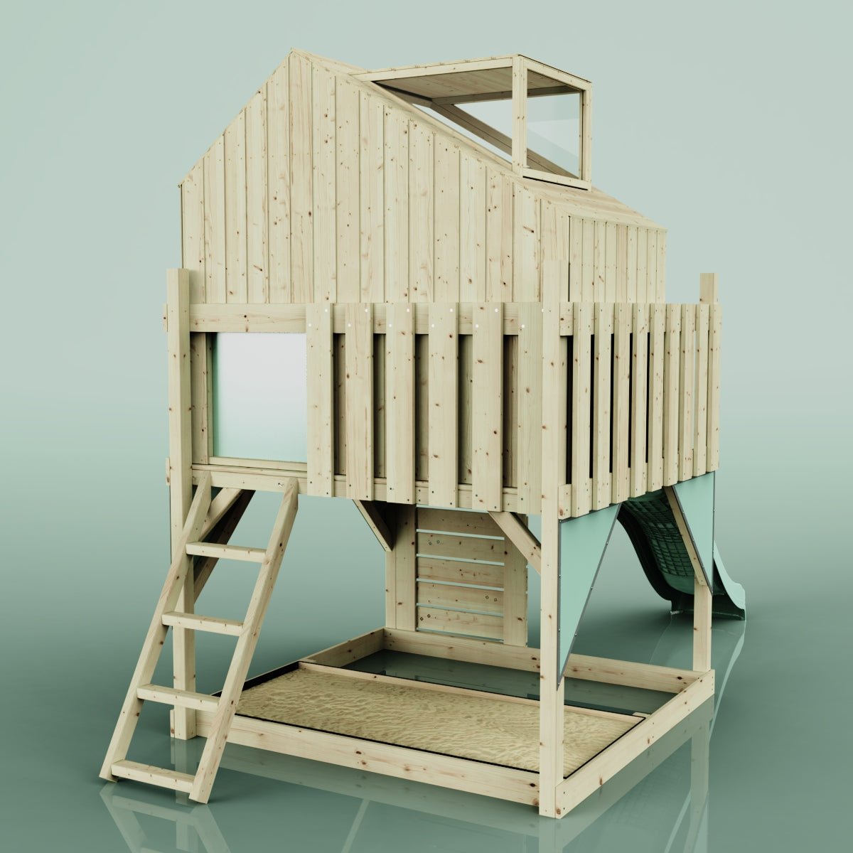 PolarPlay Kids Scandinavian Style Climbing Platform & Playhouse - Astrid Sage