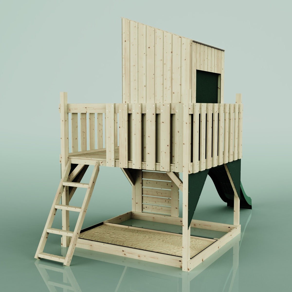 PolarPlay Kids Scandinavian Style Climbing Platform & Playhouse - Fiske