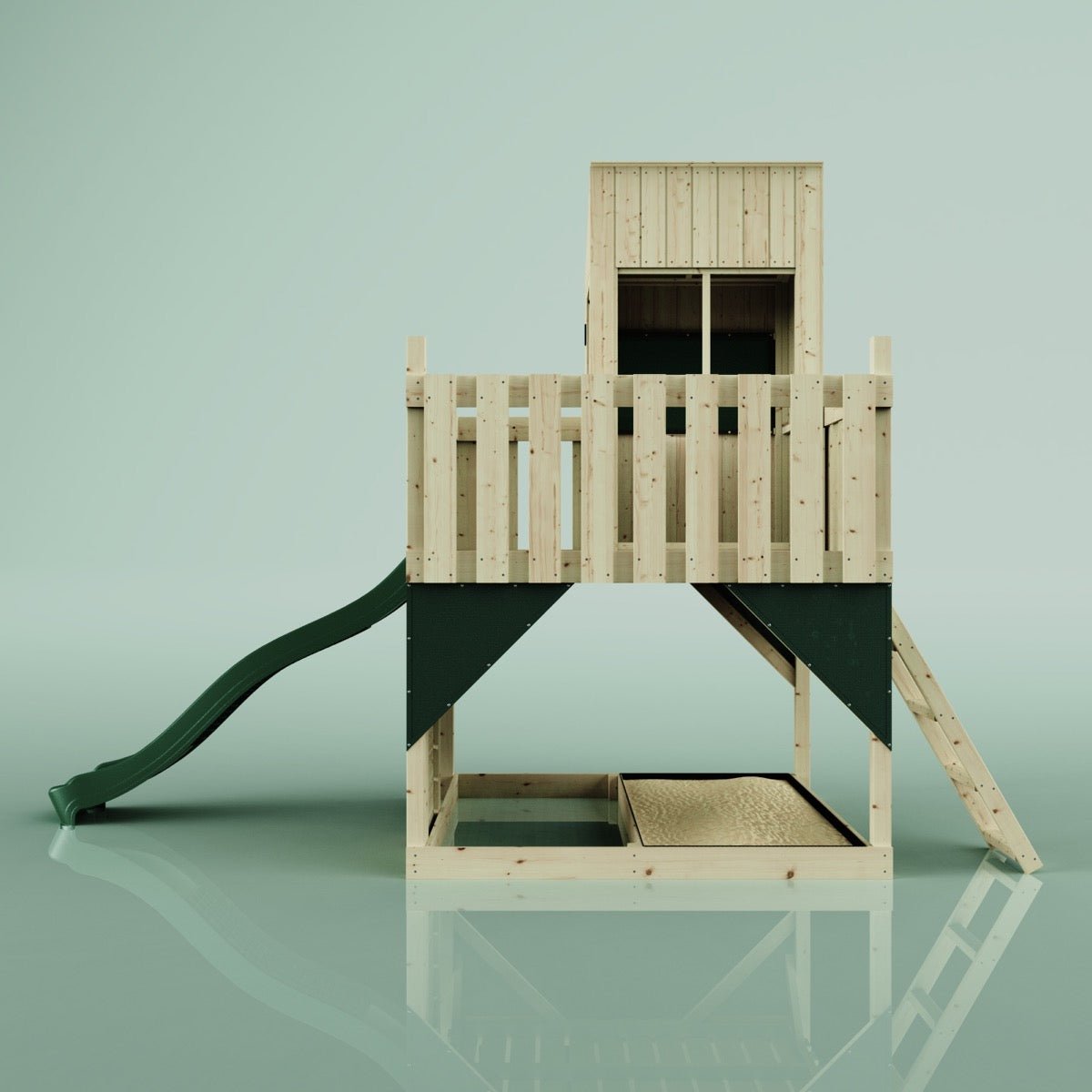 PolarPlay Kids Scandinavian Style Climbing Platform & Playhouse - Fiske