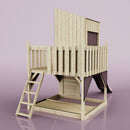 PolarPlay Kids Scandinavian Style Climbing Platform & Playhouse - Fiske Rose