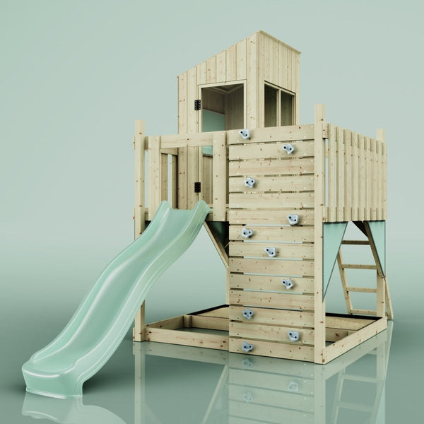 PolarPlay Kids Scandinavian Style Climbing Platform & Playhouse - Fiske Sage