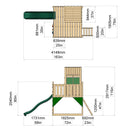 PolarPlay Kids Scandinavian Style Climbing Platform & Playhouse - Fiske Sage