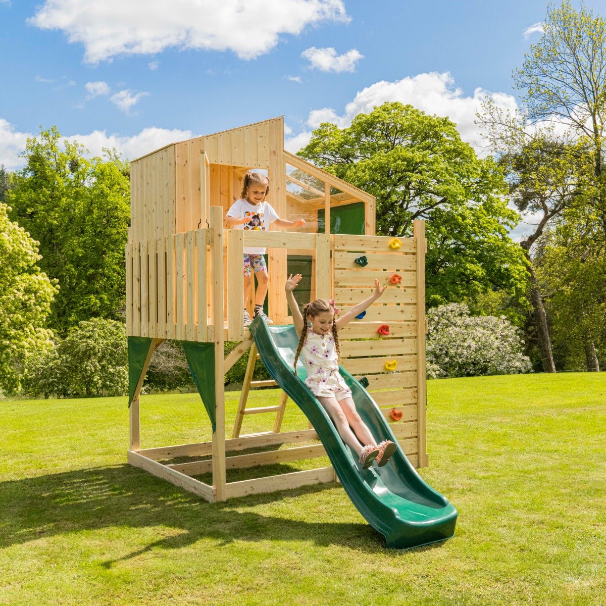 PolarPlay Kids Scandinavian Style Climbing Platform & Playhouse - Flavia