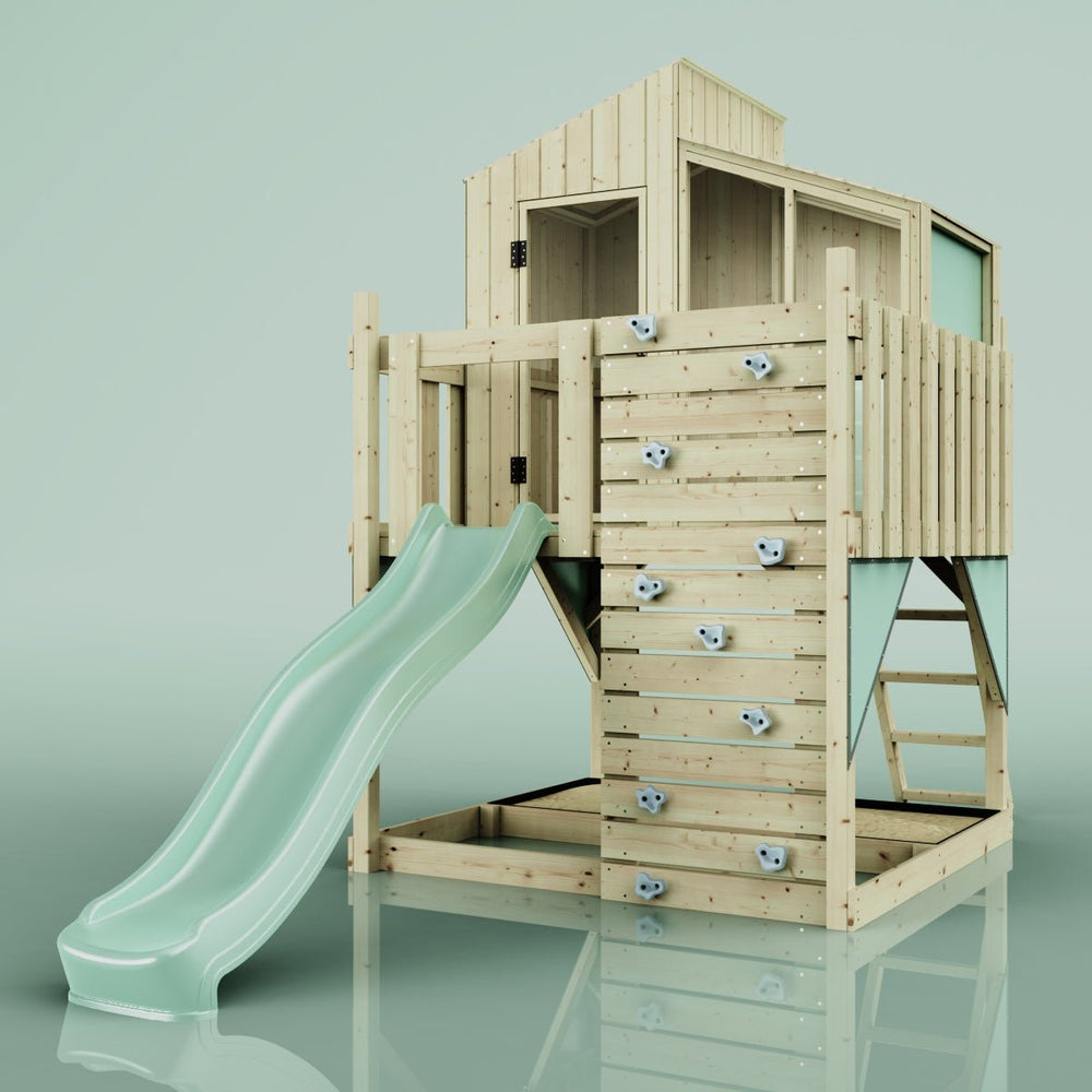 PolarPlay Kids Scandinavian Style Climbing Platform & Playhouse - Flavia Sage