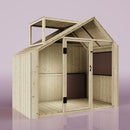 PolarPlay Kids Scandinavian Style Wooden Playhouse - Asta Rose