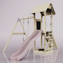 PolarPlay Tower Kids Wooden Climbing Frame - Swing Destin Rose