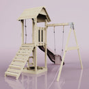 PolarPlay Tower Kids Wooden Climbing Frame - Swing Helka Rose