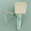 PolarPlay Tower Kids Wooden Climbing Frame - Swing Helka Sage