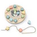PolarPlay Wooden Luminous Shape Sorting Bear Clock