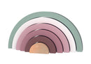 PolarPlay Wooden Rainbow Stacker Nesting Blocks Puzzle Toy – Rose