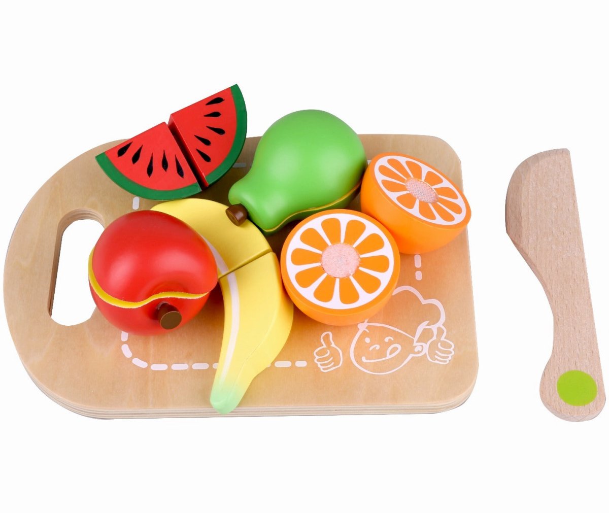 Pretend Cutting Fruit Non-Toxic Wooden Food Set for Imaginative Play