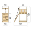 Rebo 1.2m Platform Balcony & Climbing Ramp Extension for 1.5m Platform Modular Tower