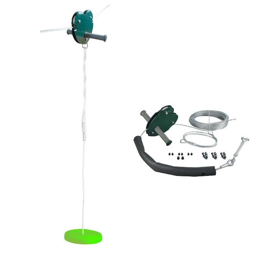 Rebo 25M Complete Zip Wire kit with Button Seat