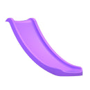 Rebo 4FT (120cm) Universal Children’s Plastic Garden Wave Slides - Purple