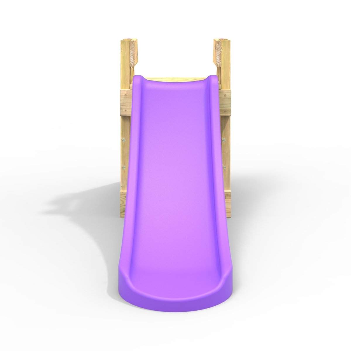 Rebo 4FT Toddler Adventure Slide with Wooden Platform and Climbing Wall - Purple