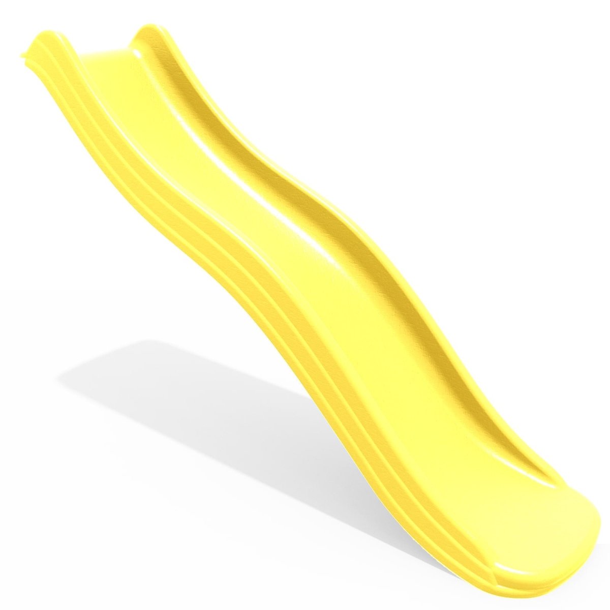 Rebo 6FT (175cm) Universal Children’s Plastic Garden Wave Slides - Yellow