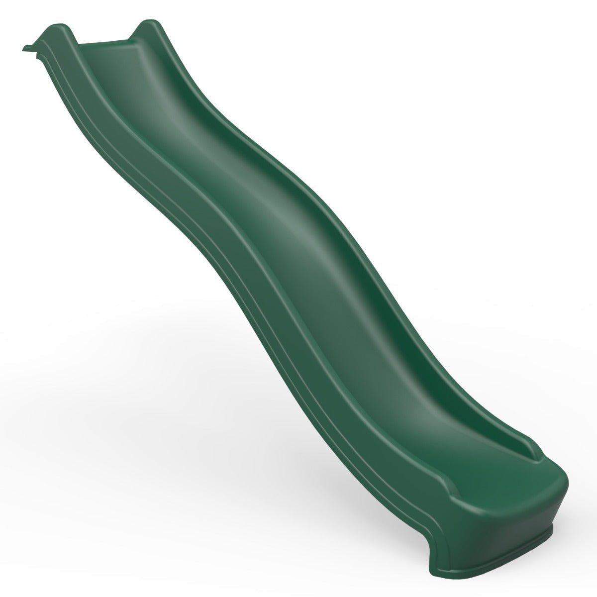 Rebo 8FT (220cm) Universal Children’s Plastic Garden Wave Slides - Dark Green