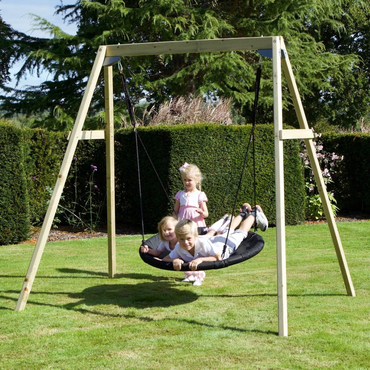 Rebo Active Kids Range Wooden Garden Nest Swing Set