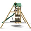 Rebo Adventure Wooden Climbing Frame, Swing Set and Slide - Fairweather