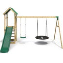 Rebo Adventure Wooden Climbing Frame, Swing Set and Slide - Fairweather